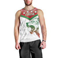 Custom Italy Football Men Tank Top Go Gli Azzurri Italian Wolf