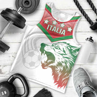 Custom Italy Football Men Tank Top Go Gli Azzurri Italian Wolf