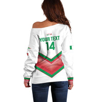 Custom Italy Football Off Shoulder Sweater Go Gli Azzurri Italian Wolf