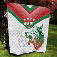 Custom Italy Football Quilt Go Gli Azzurri Italian Wolf