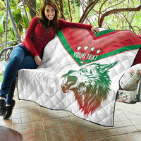 Custom Italy Football Quilt Go Gli Azzurri Italian Wolf
