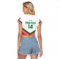 Custom Italy Football Raglan Cropped T Shirt Go Gli Azzurri Italian Wolf