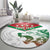 Custom Italy Football Round Carpet Go Gli Azzurri Italian Wolf