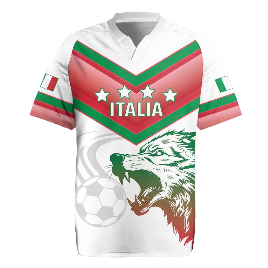 Custom Italy Football Rugby Jersey Go Gli Azzurri Italian Wolf