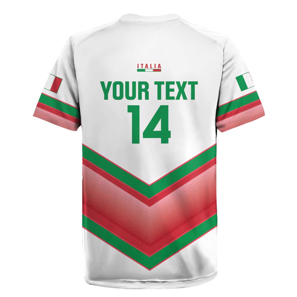Custom Italy Football Rugby Jersey Go Gli Azzurri Italian Wolf