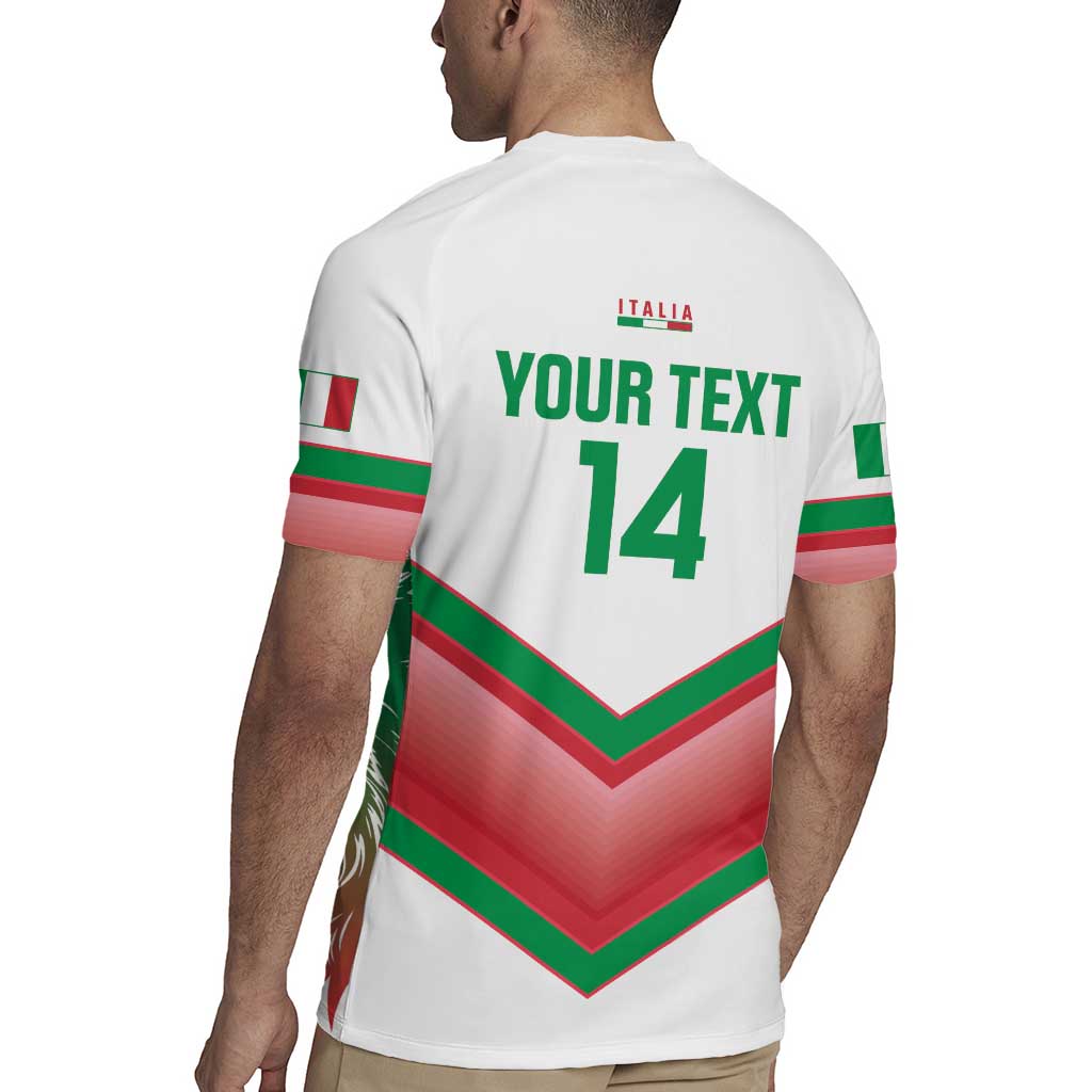 Custom Italy Football Rugby Jersey Go Gli Azzurri Italian Wolf