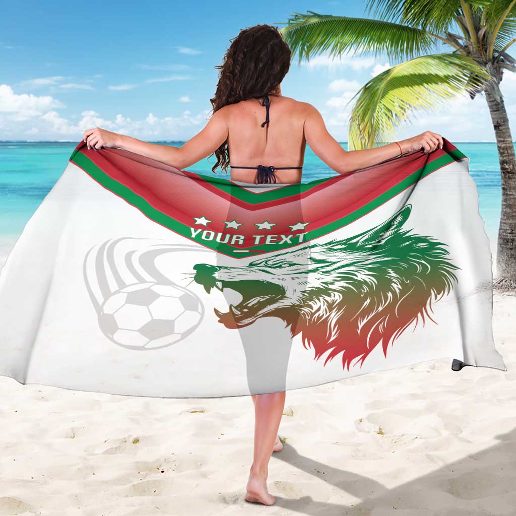Custom Italy Football Sarong Go Gli Azzurri Italian Wolf