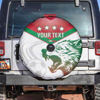 Custom Italy Football Spare Tire Cover Go Gli Azzurri Italian Wolf
