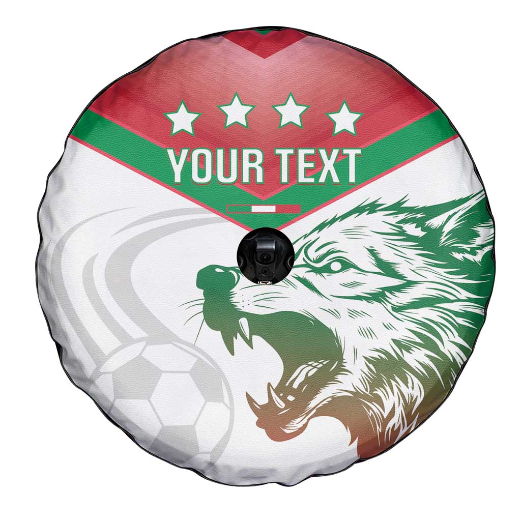 Custom Italy Football Spare Tire Cover Go Gli Azzurri Italian Wolf