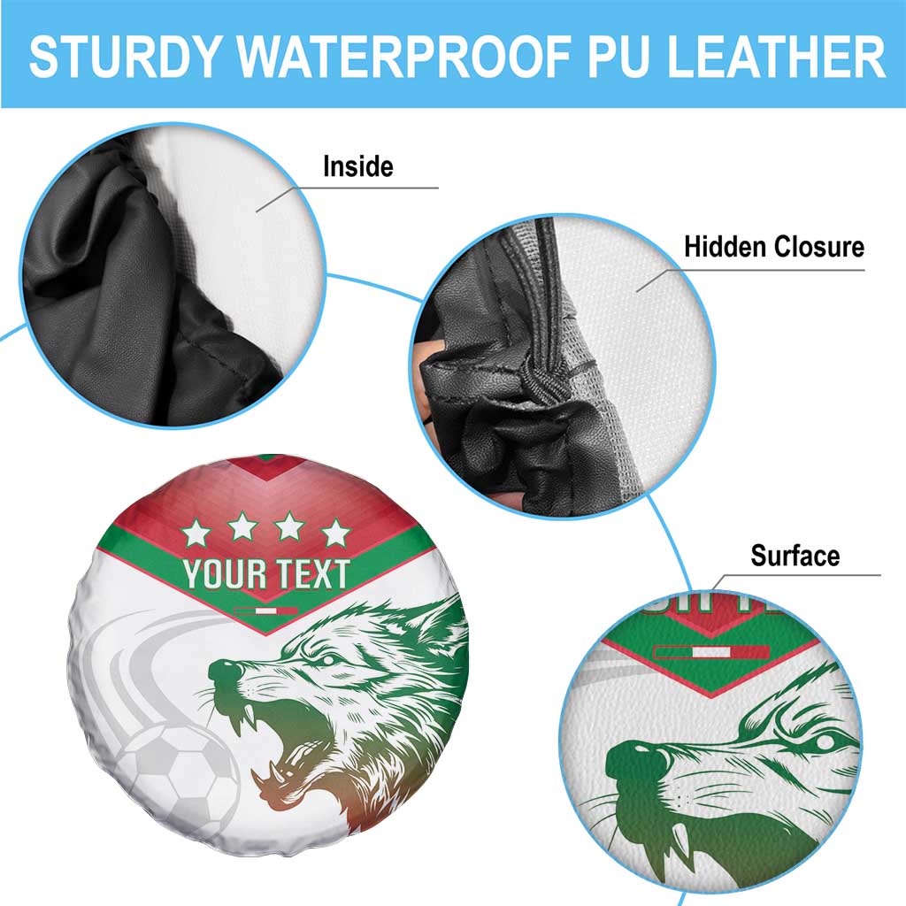 Custom Italy Football Spare Tire Cover Go Gli Azzurri Italian Wolf