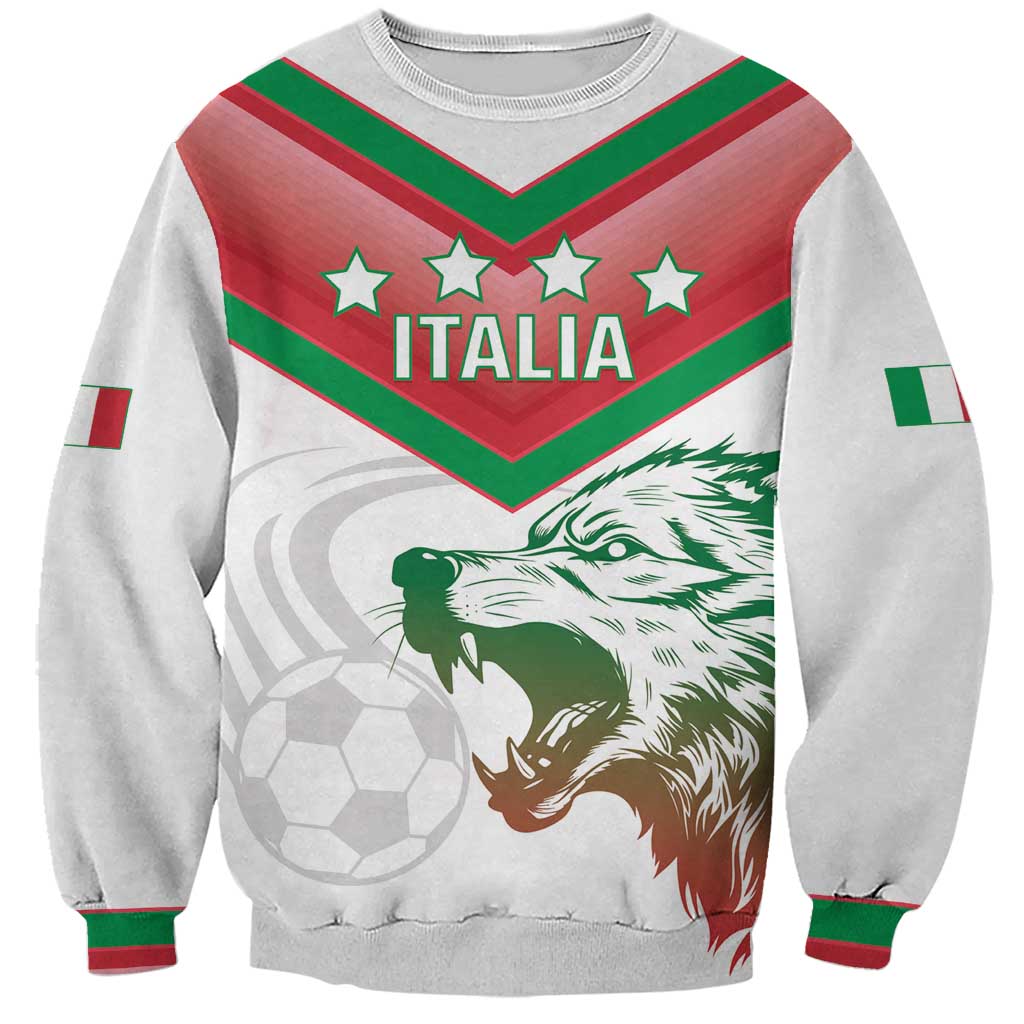 Custom Italy Football Sweatshirt Go Gli Azzurri Italian Wolf