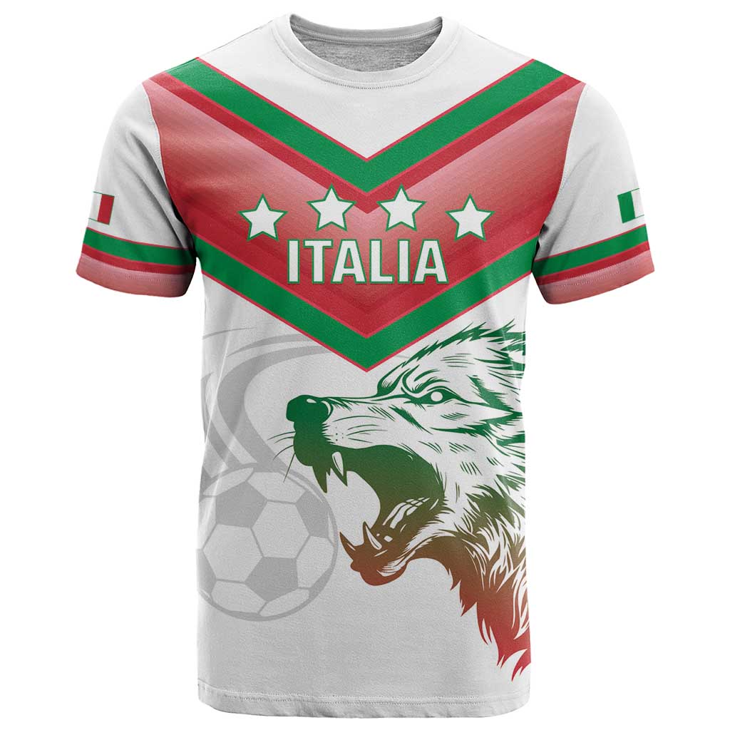 Custom Italy Football T Shirt Go Gli Azzurri Italian Wolf