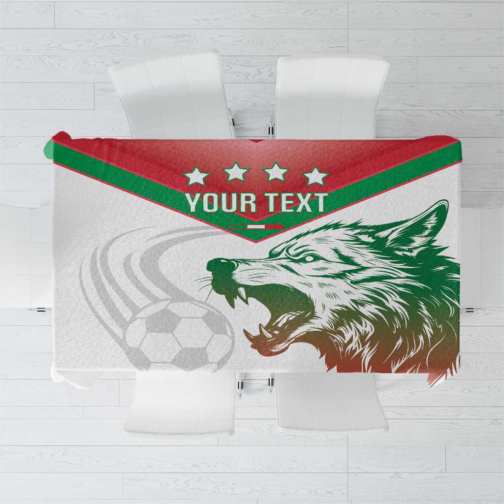 Custom Italy Football Tablecloth Go Gli Azzurri Italian Wolf