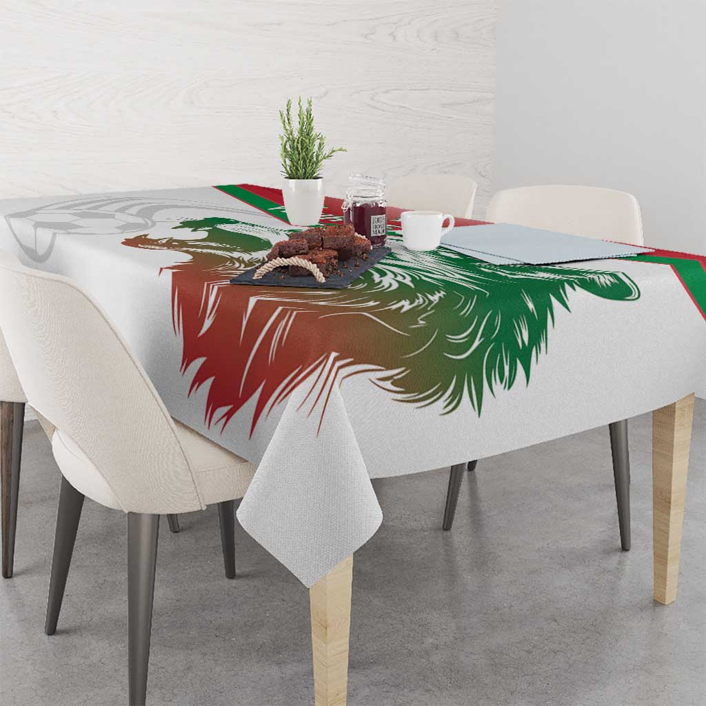 Custom Italy Football Tablecloth Go Gli Azzurri Italian Wolf
