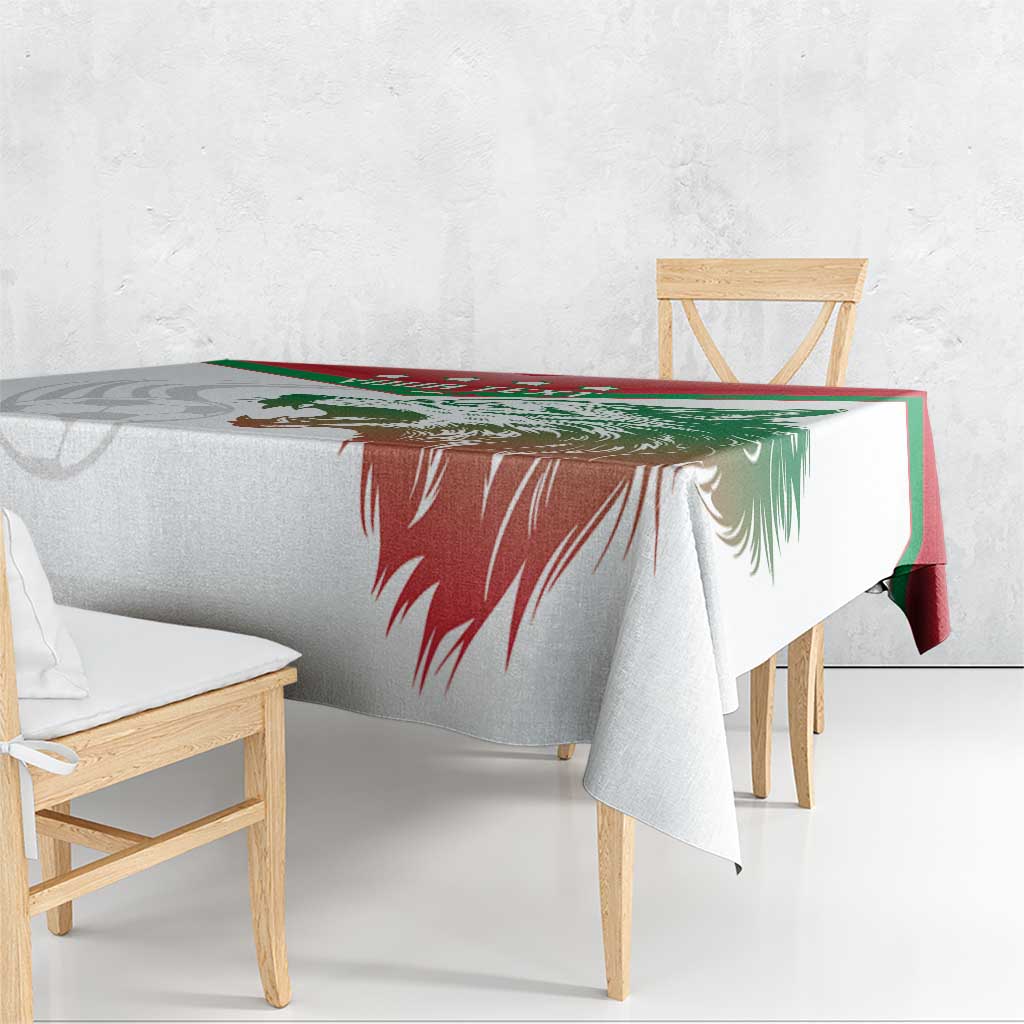 Custom Italy Football Tablecloth Go Gli Azzurri Italian Wolf