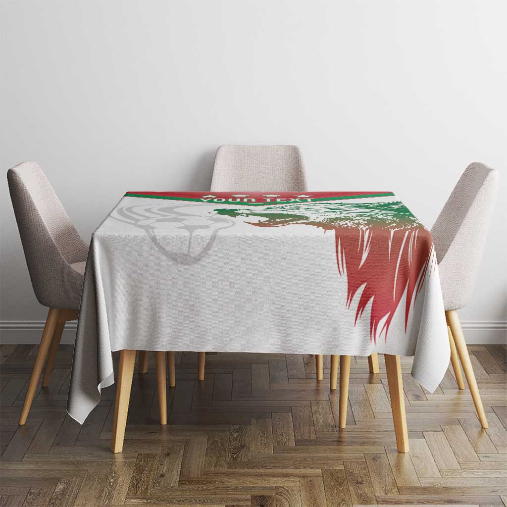 Custom Italy Football Tablecloth Go Gli Azzurri Italian Wolf