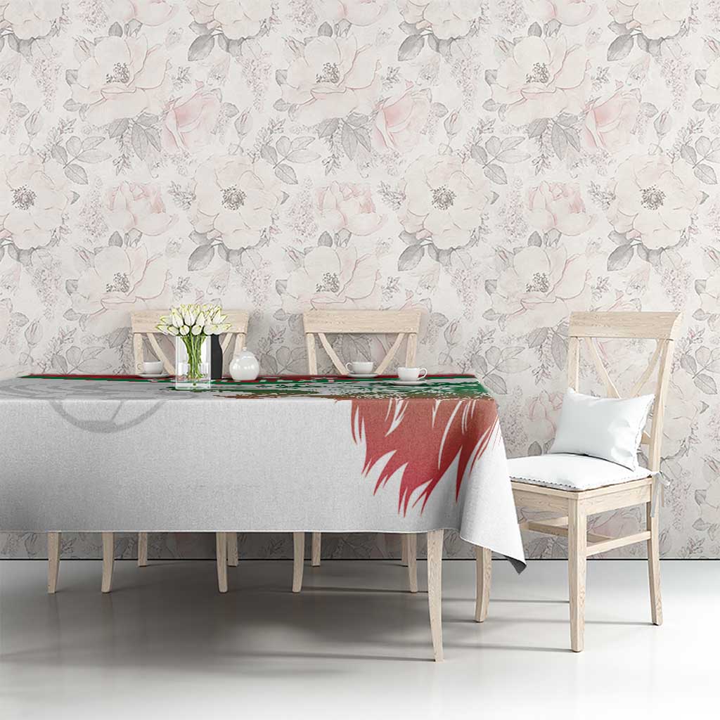 Custom Italy Football Tablecloth Go Gli Azzurri Italian Wolf