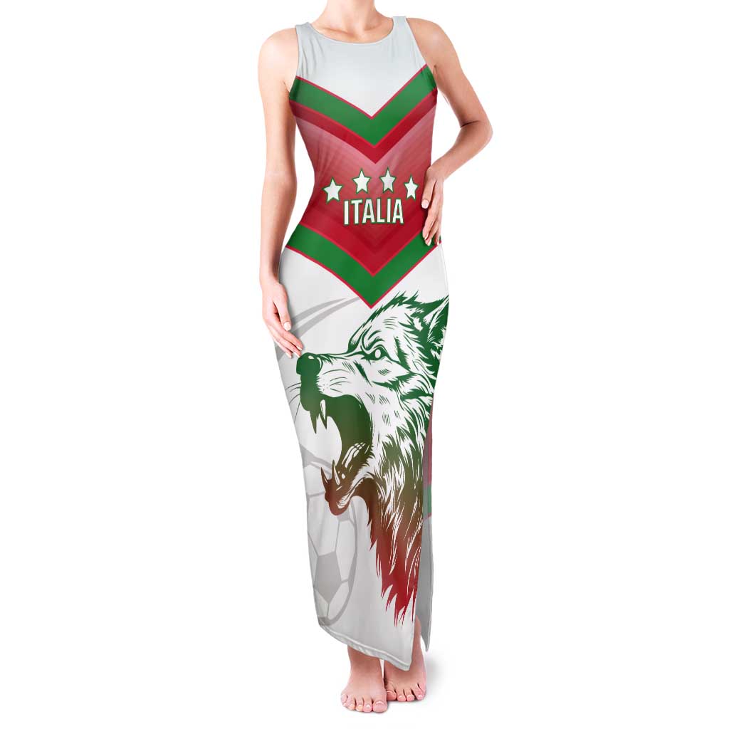 Custom Italy Football Tank Maxi Dress Go Gli Azzurri Italian Wolf