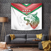 Custom Italy Football Tapestry Go Gli Azzurri Italian Wolf