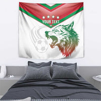 Custom Italy Football Tapestry Go Gli Azzurri Italian Wolf