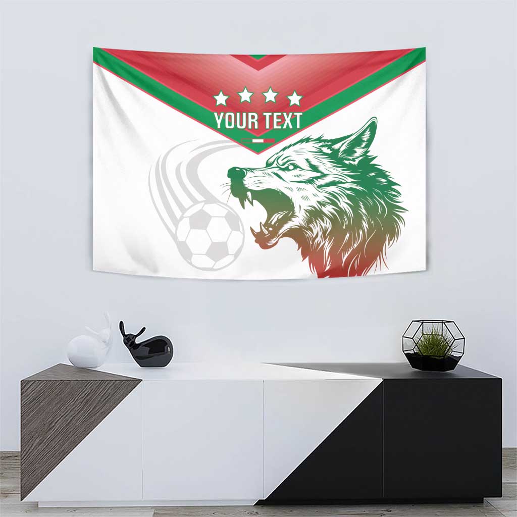 Custom Italy Football Tapestry Go Gli Azzurri Italian Wolf