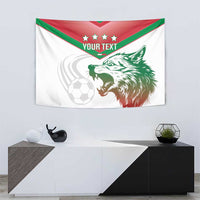 Custom Italy Football Tapestry Go Gli Azzurri Italian Wolf