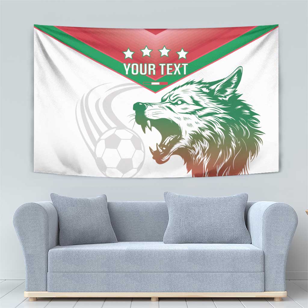 Custom Italy Football Tapestry Go Gli Azzurri Italian Wolf