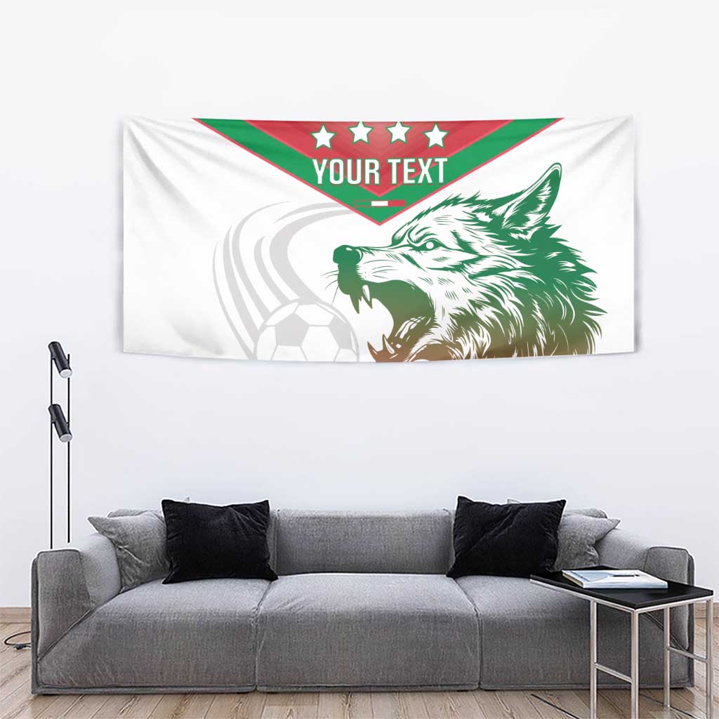 Custom Italy Football Tapestry Go Gli Azzurri Italian Wolf