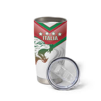 Custom Italy Football Tumbler Cup Go Gli Azzurri Italian Wolf