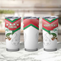 Custom Italy Football Tumbler Cup Go Gli Azzurri Italian Wolf