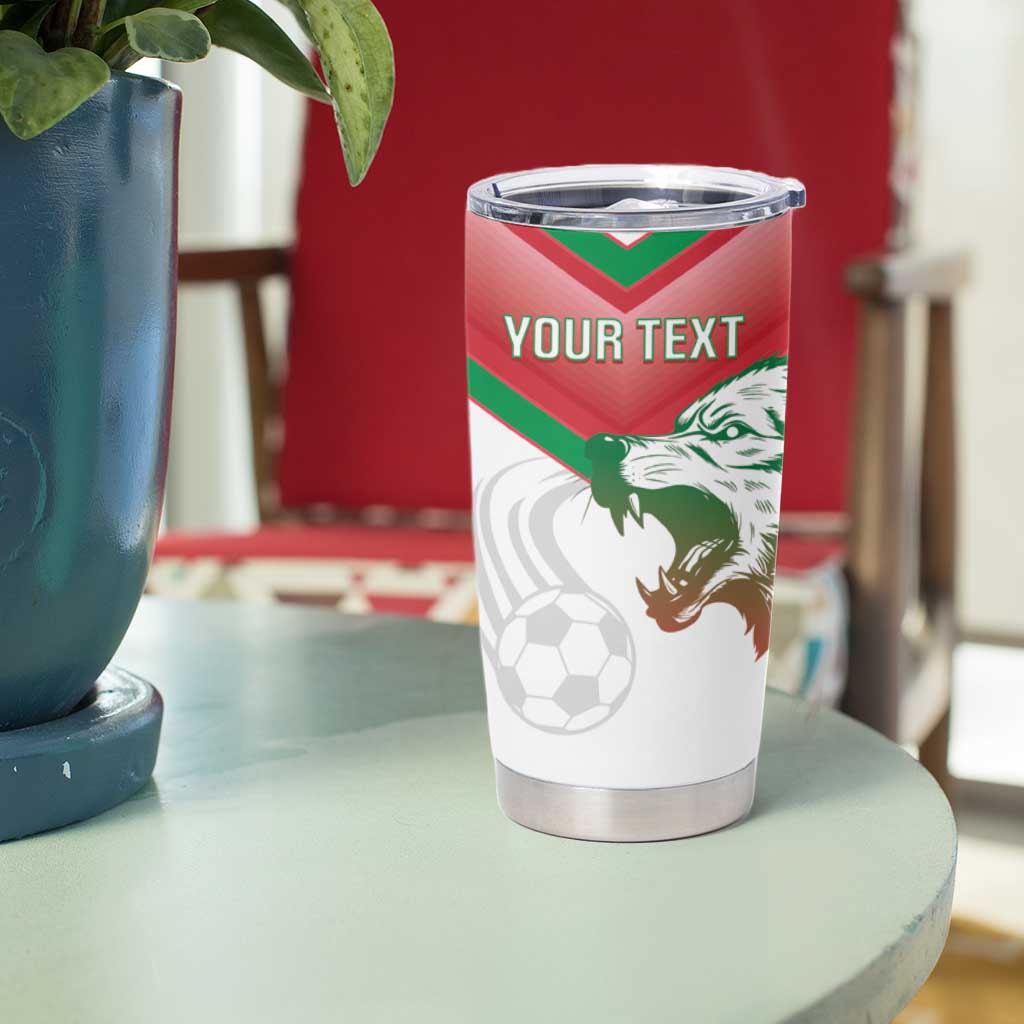 Custom Italy Football Tumbler Cup Go Gli Azzurri Italian Wolf