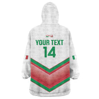 Custom Italy Football Wearable Blanket Hoodie Go Gli Azzurri Italian Wolf