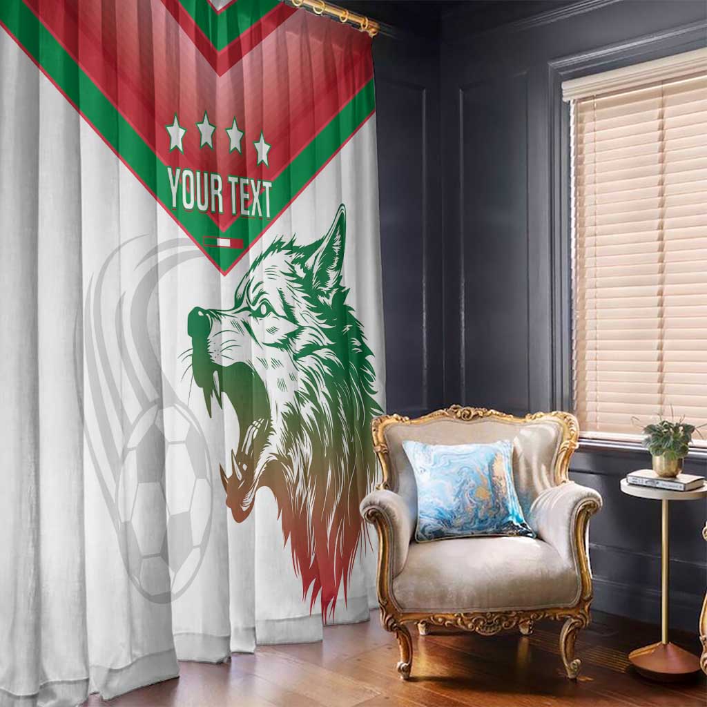 Custom Italy Football Window Curtain Go Gli Azzurri Italian Wolf