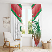 Custom Italy Football Window Curtain Go Gli Azzurri Italian Wolf
