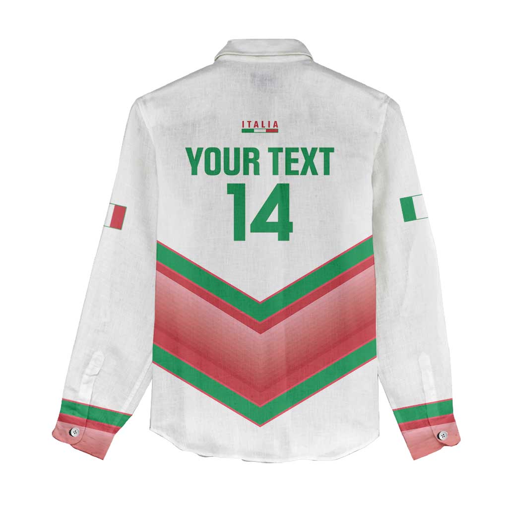 Custom Italy Football Women Casual Shirt Go Gli Azzurri Italian Wolf