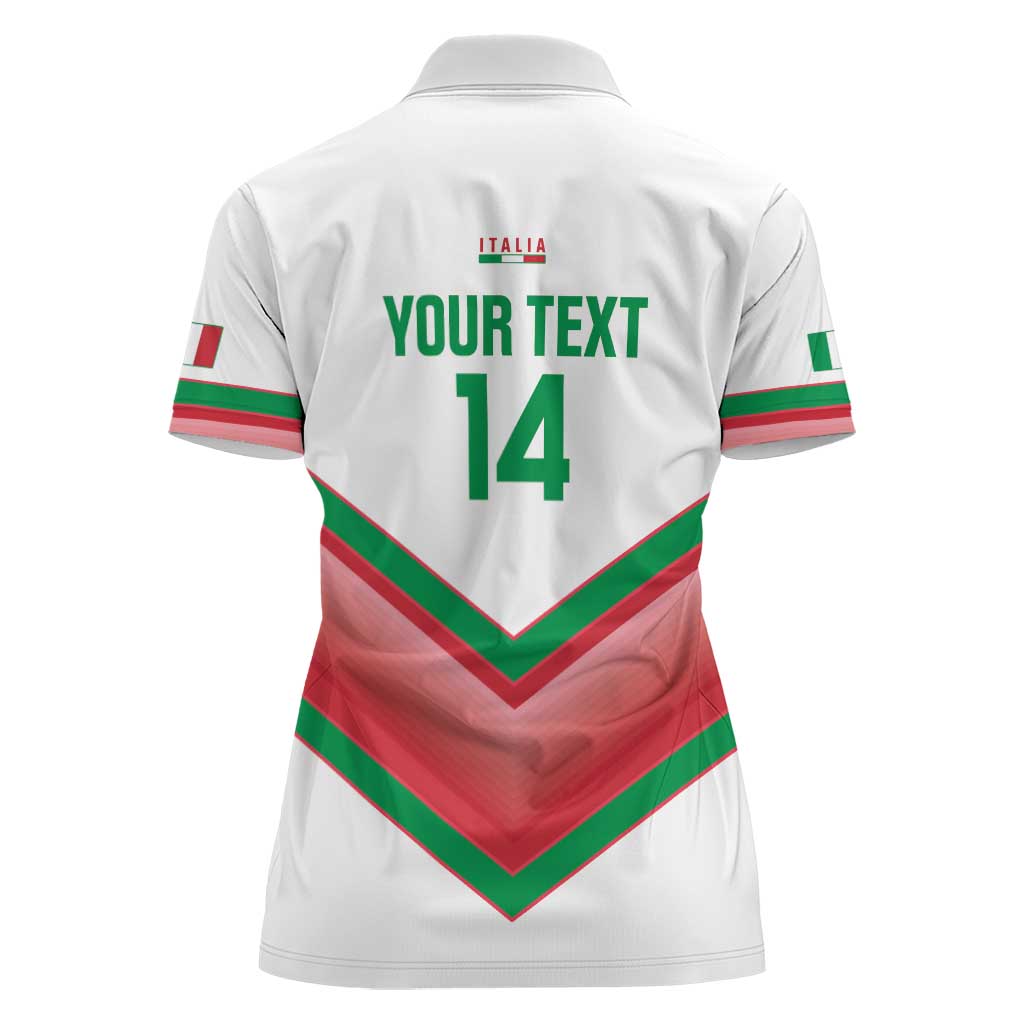 Custom Italy Football Women Polo Shirt Go Gli Azzurri Italian Wolf