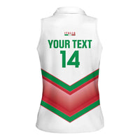 Custom Italy Football Women Sleeveless Polo Shirt Go Gli Azzurri Italian Wolf