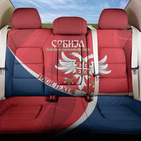 Custom Serbia Football Back Car Seat Cover Come On Ealges Coat Of Arms Style