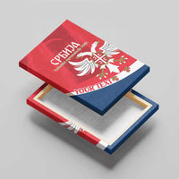 Custom Serbia Football Canvas Wall Art Come On Ealges Coat Of Arms Style