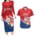 Custom Serbia Football Couples Matching Long Sleeve Bodycon Dress and Hawaiian Shirt Come On Ealges Coat Of Arms Style