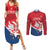 Custom Serbia Football Couples Matching Summer Maxi Dress and Long Sleeve Button Shirt Come On Ealges Coat Of Arms Style