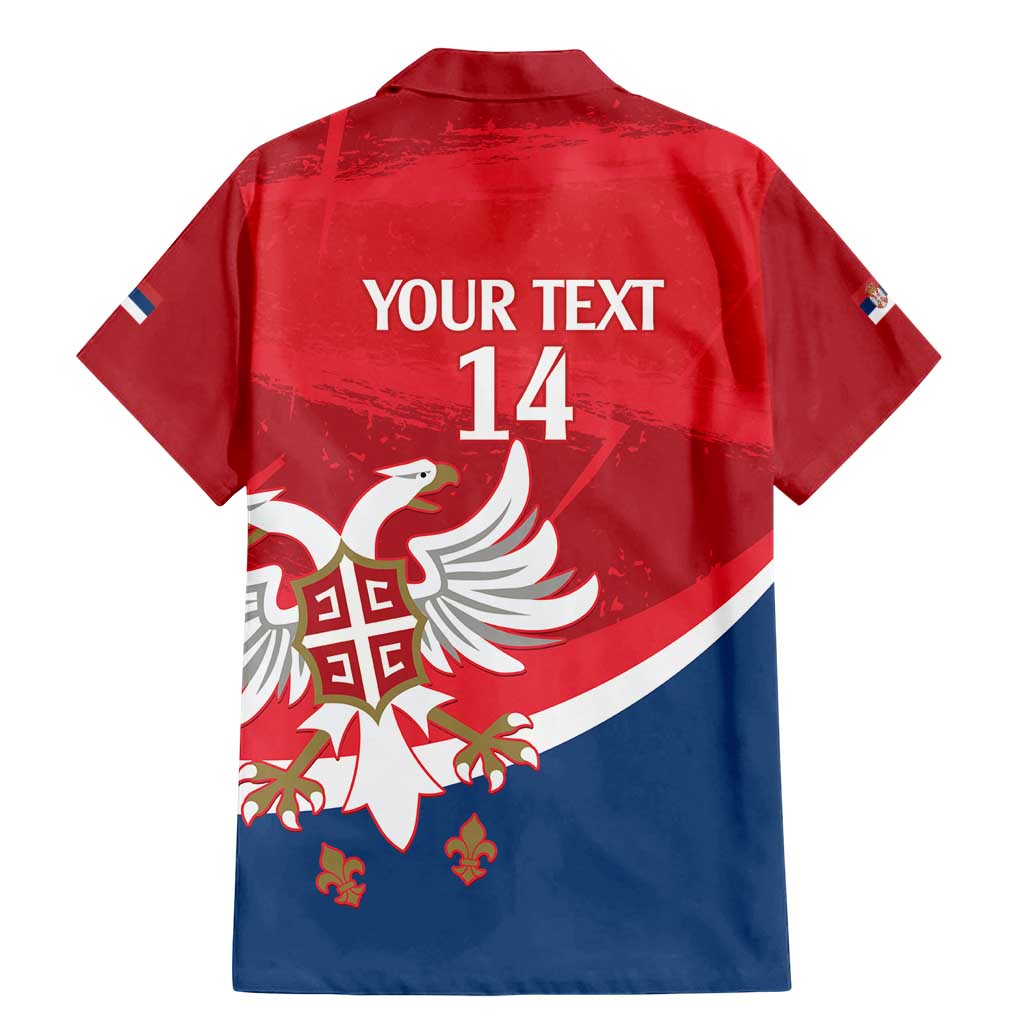 Custom Serbia Football Family Matching Mermaid Dress and Hawaiian Shirt Come On Ealges Coat Of Arms Style