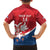 Custom Serbia Football Family Matching Off The Shoulder Long Sleeve Dress and Hawaiian Shirt Come On Ealges Coat Of Arms Style