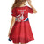 Custom Serbia Football Family Matching Off The Shoulder Long Sleeve Dress and Hawaiian Shirt Come On Ealges Coat Of Arms Style