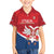 Custom Serbia Football Family Matching Off The Shoulder Long Sleeve Dress and Hawaiian Shirt Come On Ealges Coat Of Arms Style