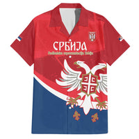 Custom Serbia Football Family Matching Short Sleeve Bodycon Dress and Hawaiian Shirt Come On Ealges Coat Of Arms Style
