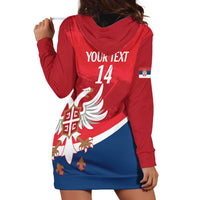 Custom Serbia Football Hoodie Dress Come On Ealges Coat Of Arms Style
