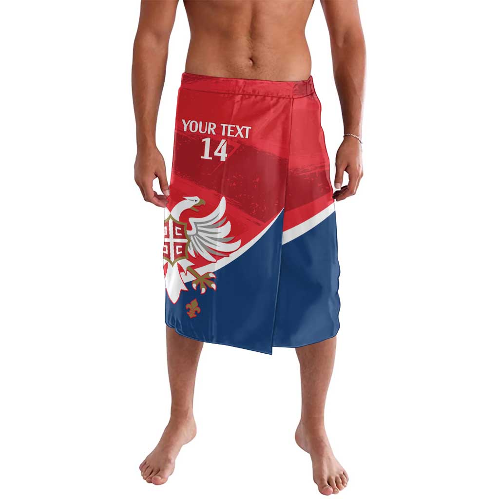 Custom Serbia Football Lavalava Come On Ealges Coat Of Arms Style