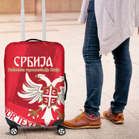 Custom Serbia Football Luggage Cover Come On Ealges Coat Of Arms Style