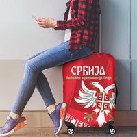 Custom Serbia Football Luggage Cover Come On Ealges Coat Of Arms Style